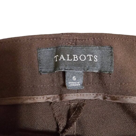 Talbots Heritage Fit High Rise Straight Leg Dress Pants in Coffee Bean Sz 6 - Picture 6 of 9